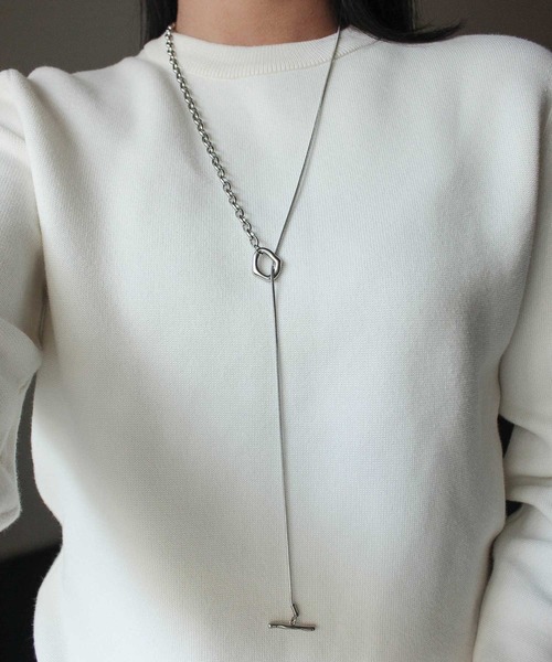 ebine（エビネ）の「金属アレルギー対応/Long Mantle Necklace/サージカルステンレス/ネックレス（ネックレス・レディース・シルバー/ゴールド・80ｃｍ）」の21枚目の写真