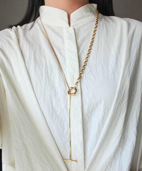 ebine（エビネ）の「金属アレルギー対応/Long Mantle Necklace/サージカルステンレス/ネックレス（ネックレス・レディース・シルバー/ゴールド・80ｃｍ）」の22枚目の写真