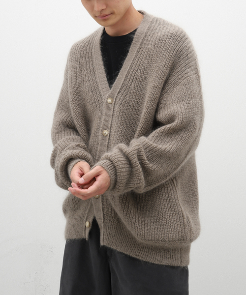 新品INNAT KID MOHAIR CARDIGAN Gray beige 新品INNAT KID MOHAIR