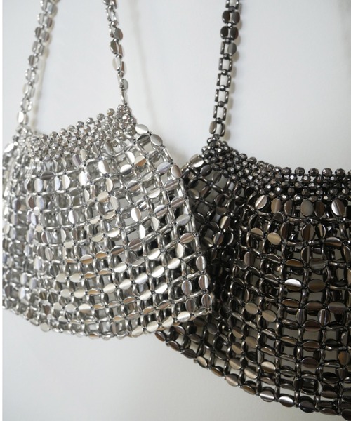 My shawty（ﾏｲｼｬｳﾃｨｰ）の「metal hand bag（ハンドバッグ・レディース・ブラック/シルバー・FREE）」の5枚目の写真