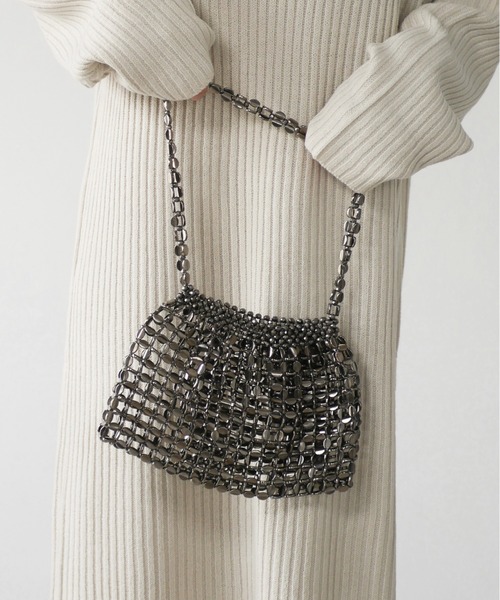 My shawty（ﾏｲｼｬｳﾃｨｰ）の「metal hand bag（ハンドバッグ・レディース・ブラック/シルバー・FREE）」の15枚目の写真