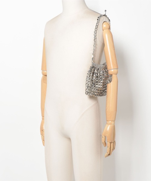 My shawty（ﾏｲｼｬｳﾃｨｰ）の「metal hand bag（ハンドバッグ・レディース・ブラック/シルバー・FREE）」の13枚目の写真
