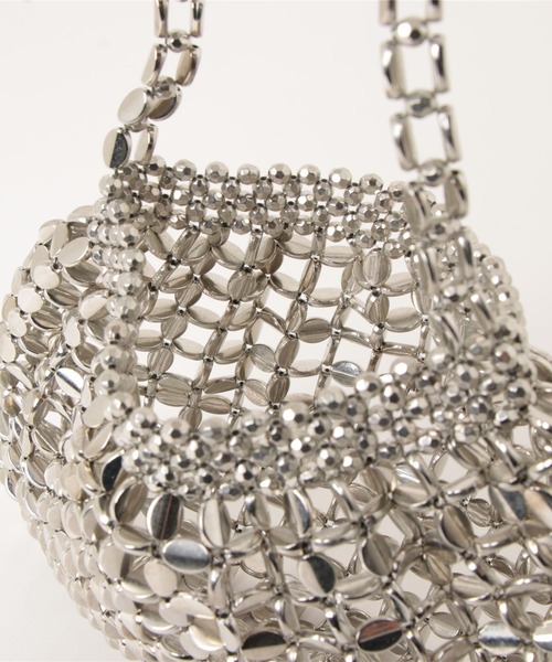 My shawty（ﾏｲｼｬｳﾃｨｰ）の「metal hand bag（ハンドバッグ・レディース・ブラック/シルバー・FREE）」の11枚目の写真