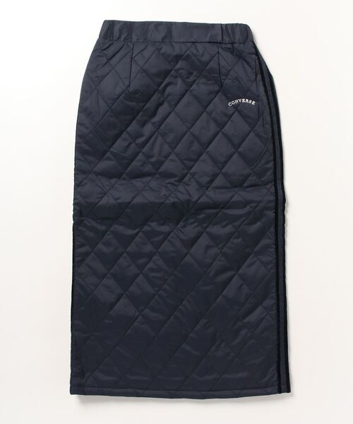 CONVERSE(コンバース)の「【 CONVERSE / コンバース 】 キルティング ベロアライン タイトスカート MNY 3487-8454 skirt(スカート・レディース・ブラック/アイボリー/ネイビー・M/L)」の3枚目の写真
