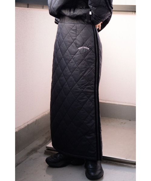 CONVERSE(コンバース)の「【 CONVERSE / コンバース 】 キルティング ベロアライン タイトスカート MNY 3487-8454 skirt(スカート・レディース・ブラック/アイボリー/ネイビー・M/L)」の2枚目の写真