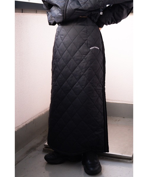 CONVERSE(コンバース)の「【 CONVERSE / コンバース 】 キルティング ベロアライン タイトスカート MNY 3487-8454 skirt(スカート・レディース・ブラック/アイボリー/ネイビー・M/L)」の13枚目の写真