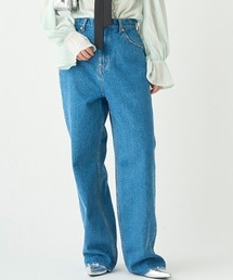 LILY BROWN | 【WEB限定00サイズあり】ハイウエストレースアップデニムパンツ(デニムパンツ)