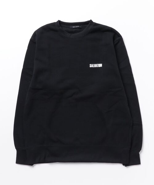 FUNALIVE（ファンアライブ）の「Printed brushed sweatshirt / プリント裏起毛スウェットトレーナー unisex（スウェット・メンズ・ダークグレー/ベージュ/ブラック系/ヘザーチャコール/グレー系/チャコール/グリーン系/グレイッシュベージュ/杢グレー/グレー系2/グレー系1/グリーン/ベージュ系/オートミール/アイボリー/ブラック系2/ブラック系1/ブラック・L/XL/M）」の5枚目の写真