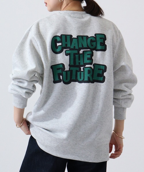 FUNALIVE（ファンアライブ）の「Printed brushed sweatshirt / プリント裏起毛スウェットトレーナー unisex（スウェット・メンズ・ダークグレー/ベージュ/ブラック系/ヘザーチャコール/グレー系/チャコール/グリーン系/グレイッシュベージュ/杢グレー/グレー系2/グレー系1/グリーン/ベージュ系/オートミール/アイボリー/ブラック系2/ブラック系1/ブラック・L/XL/M）」の15枚目の写真
