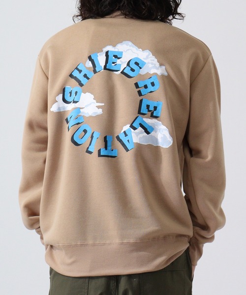 FUNALIVE（ファンアライブ）の「Printed brushed sweatshirt / プリント裏起毛スウェットトレーナー unisex（スウェット・メンズ・ダークグレー/ベージュ/ブラック系/ヘザーチャコール/グレー系/チャコール/グリーン系/グレイッシュベージュ/杢グレー/グレー系2/グレー系1/グリーン/ベージュ系/オートミール/アイボリー/ブラック系2/ブラック系1/ブラック・L/XL/M）」の14枚目の写真