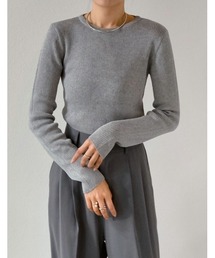Re:EDIT | [2023-24 WINTER COLLECTION]2タイプから選べるラメリブニットトップス(ニット/セーター)
