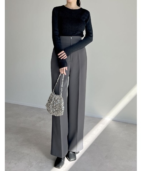 Re:EDIT(リエディ)の「2タイプから選べるラメリブニットトップス(ニット/セーター・レディース・ブラック/ブラック系/シルバー/シルバー系その他・LARGE/MEDIUM)」の21枚目の写真