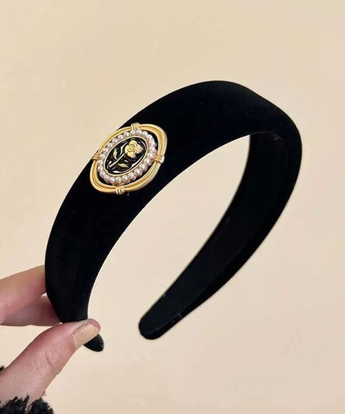 RIN　CHANEL ベロアカチューシャ CHANEL シャネル ベルベット ベロア カチューシャ ヘア