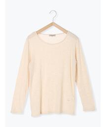 Samansa Mos2 | 【吸湿発熱】ベア天竺クルーネックカットソー(Tシャツ/カットソー)