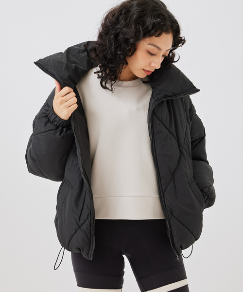 NERGY（ナージー）の「ダイヤキルトBIGカラーブルゾン（ダウンジャケット/コート・レディース・ブラック/ホワイト・M）」の10枚目の写真