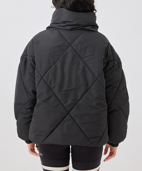 NERGY（ナージー）の「ダイヤキルトBIGカラーブルゾン（ダウンジャケット/コート・レディース・ブラック/ホワイト・M）」の5枚目の写真