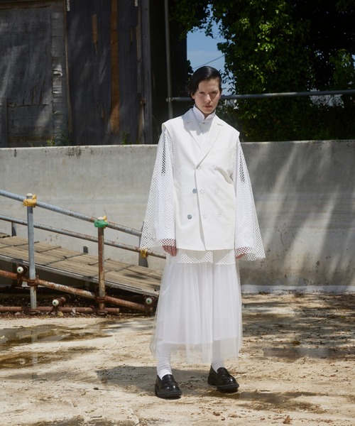 massless Recycled Linen Double Breasted Vest