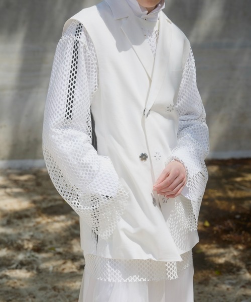 massless Recycled Linen Double Breasted Vest