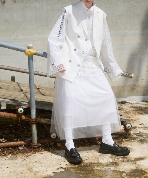 massless Recycled Linen Double Breasted Vest