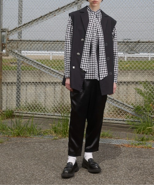 massless Recycled Linen Double Breasted Vest