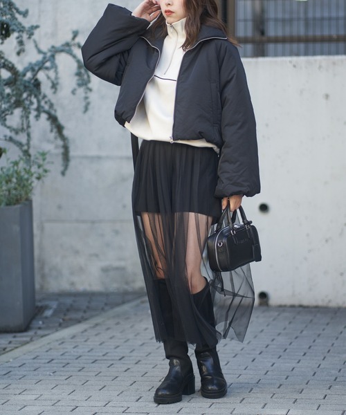 セール】中綿ショートブルゾン（ダウンジャケット/コート