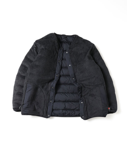 417 EDIFICE(フォーワンセブンエディフィス)の「【ALLIED FEATHER&DOWN / アライド フェザー&ダウン】 RV Comfortable Down Cardigan(ダウンジャケット/コート・メンズ・ベージュ/ブラック・SMALL/MEDIUM/LARGE)」の4枚目の写真