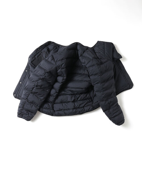 417 EDIFICE(フォーワンセブンエディフィス)の「【ALLIED FEATHER&DOWN / アライド フェザー&ダウン】 RV Comfortable Down Cardigan(ダウンジャケット/コート・メンズ・ベージュ/ブラック・SMALL/MEDIUM/LARGE)」の5枚目の写真