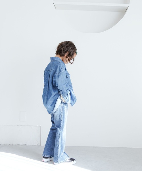 LOWRYS FARM(ローリーズファーム)の「デニムフレアパンツ 993720(デニムパンツ・キッズ・ブラック/ブルー・110cm/120cm/130cm/150cm/140cm)」の14枚目の写真