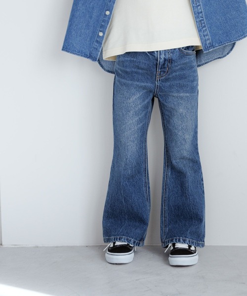 LOWRYS FARM(ローリーズファーム)の「デニムフレアパンツ 993720(デニムパンツ・キッズ・ブラック/ブルー・110cm/120cm/130cm/150cm/140cm)」の16枚目の写真