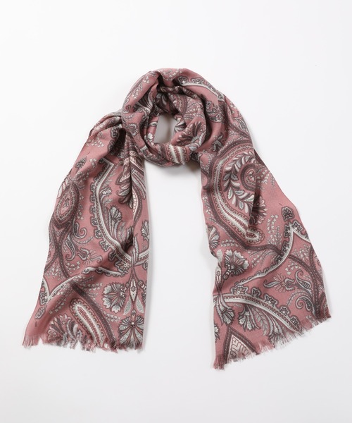 MEN'S BIGI(メンズビギ)の「ペイズリー柄ストール made in italy(ストール/ショール・メンズ・ブルー/レッド・FREE)」の1枚目の写真