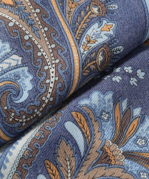 MEN'S BIGI(メンズビギ)の「ペイズリー柄ストール made in italy(ストール/ショール・メンズ・ブルー/レッド・FREE)」の8枚目の写真