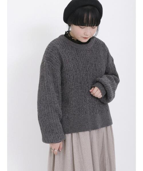 Samansa Mos2（サマンサ モスモス）の「【保温加工】スタンド襟レース