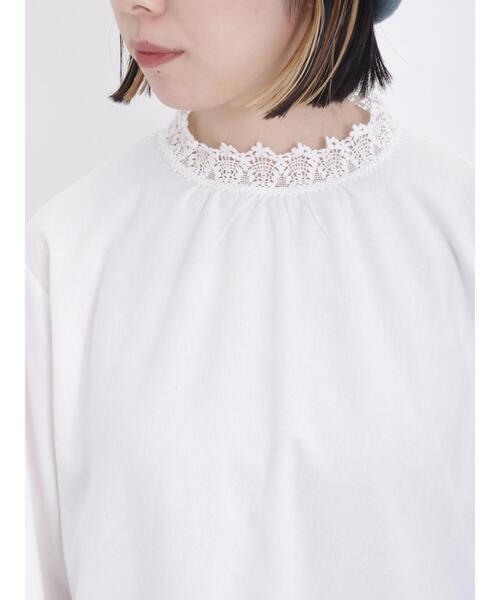 Samansa Mos2(サマンサ モスモス)の「【保温加工】スタンド襟レースブラウス(シャツ/ブラウス・レディース・チャコールグレー/オフホワイト/ブルー/グレー・F)」の22枚目の写真