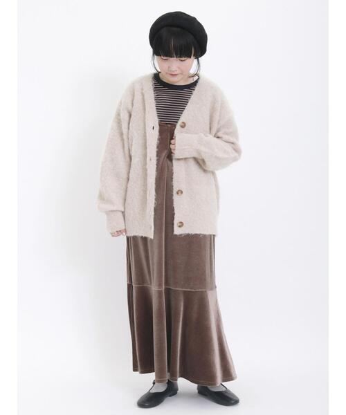 Samansa Mos2（サマンサ モスモス）の「◎ベロア切替前後2WAYキャミワンピース（ワンピース・レディース・ブラック/グレー/ブラウン・F）」の19枚目の写真