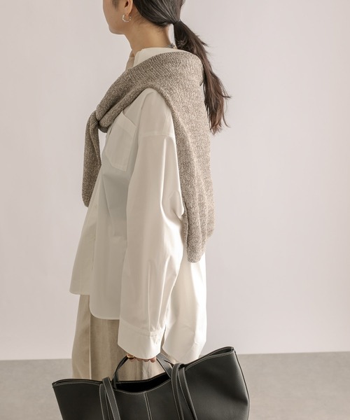 RIVE DROITE（リヴドロワ）の「BIGサイズシャツ（シャツ/ブラウス・レディース・オフホワイト/サックスブルー・FREE）」の15枚目の写真