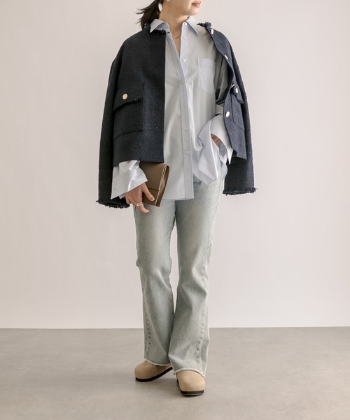 RIVE DROITE（リヴドロワ）の「BIGサイズシャツ（シャツ/ブラウス・レディース・オフホワイト/サックスブルー・FREE）」の18枚目の写真