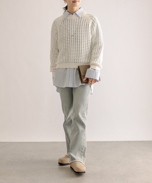 RIVE DROITE（リヴドロワ）の「BIGサイズシャツ（シャツ/ブラウス・レディース・オフホワイト/サックスブルー・FREE）」の20枚目の写真