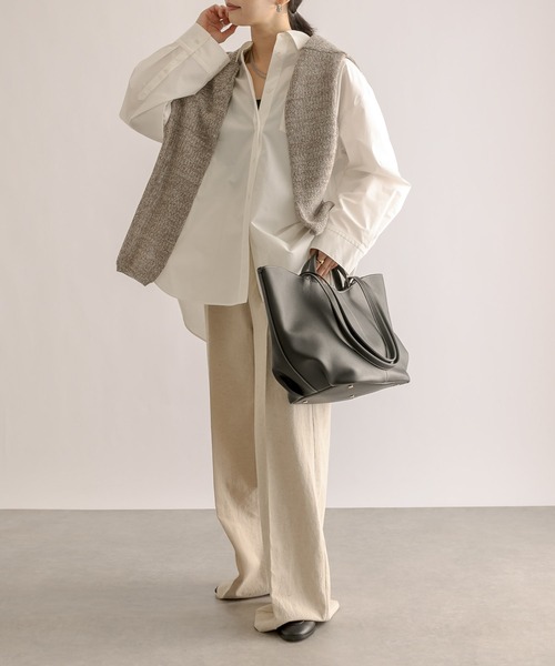 RIVE DROITE（リヴドロワ）の「BIGサイズシャツ（シャツ/ブラウス・レディース・オフホワイト/サックスブルー・FREE）」の11枚目の写真