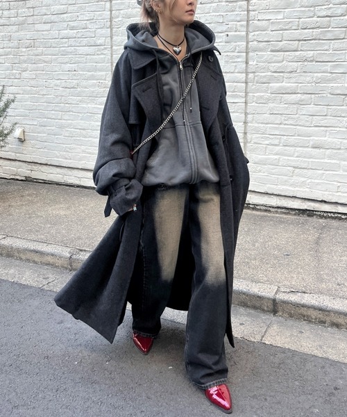 shelle ヘリンボーン トレンチドレス sheller シェリエヘリンボーントレンチドレス