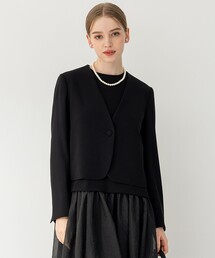 ベルベット」に該当するレディースのノーカラージャケット
