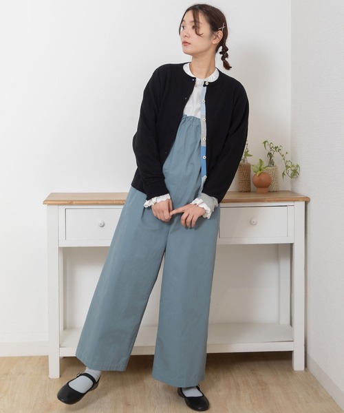 POU DOU DOU（プードゥドゥ）の「下前立て配色ドルマンカーディガン（ニット/セーター・レディース・ライトグリーン/レッド/ブラック/アイボリー/ブルー・3）」の16枚目の写真