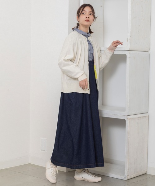 POU DOU DOU（プードゥドゥ）の「下前立て配色ドルマンカーディガン（ニット/セーター・レディース・ライトグリーン/レッド/ブラック/アイボリー/ブルー・3）」の11枚目の写真