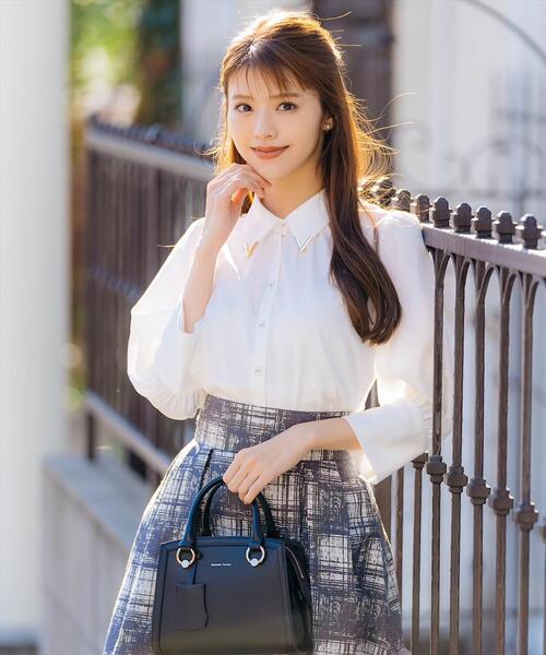 セール】アートチェックタックフレアスカート（スカート）｜SWINGLE