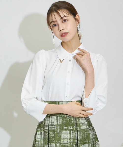 SWINGLE（スウィングル）の「アートチェックタックフレアスカート（スカート・レディース・ライトグレー/カーキ/ブラック・MEDIUM/SMALL）」の19枚目の写真