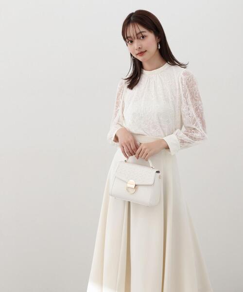 フリー【新品インポートセレクト】3D立体エスカルゴ仕様ボンディングスカート 洗える】バルーンスカート（マキシ・ロングスカート） | Dessin