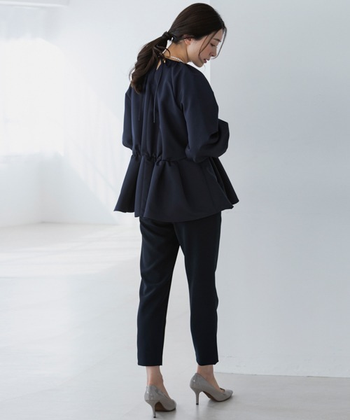 SAKURAKO SONO ドラマチックギャザーブラウス ソーノ リボン Sono - 22SS 1 sono ホワイト ドラマチックギャザーブラウス の通販 by