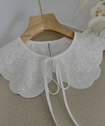 Mayree（メイリー）の「【resonance】レース レトロ花柄 刺繍 つけ襟【マルチウェイ】（付け襟）」