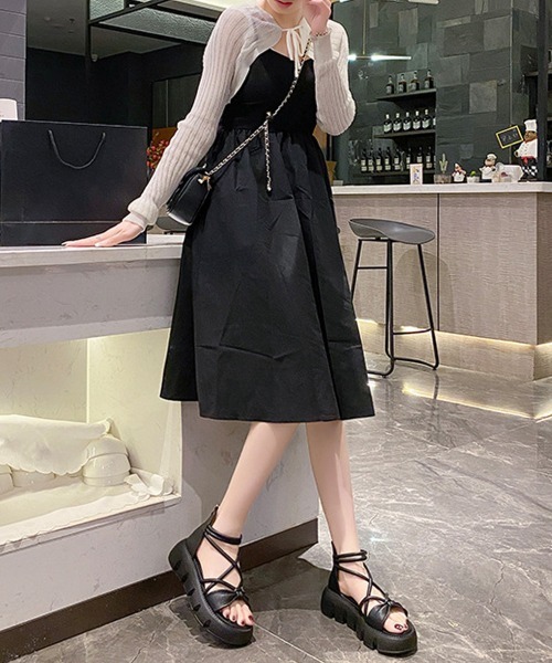 Miniministore（ミニミニストア）の「ストラップサンダル レディース軽量厚底靴（サンダル・レディース・ブラック/アイボリー・24.5cm/24.0cm/23.5cm/23.0cm/22.5cm/25.0cm）」の19枚目の写真