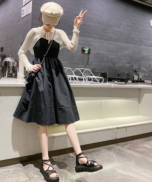 Miniministore（ミニミニストア）の「ストラップサンダル レディース軽量厚底靴（サンダル・レディース・ブラック/アイボリー・24.5cm/24.0cm/23.5cm/23.0cm/22.5cm/25.0cm）」の20枚目の写真