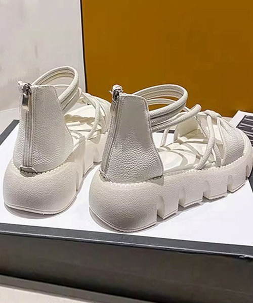 Miniministore（ミニミニストア）の「ストラップサンダル レディース軽量厚底靴（サンダル・レディース・ブラック/アイボリー・24.5cm/24.0cm/23.5cm/23.0cm/22.5cm/25.0cm）」の11枚目の写真